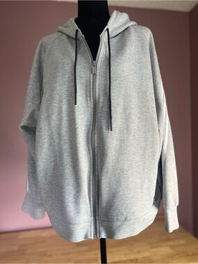 adidas Light Gray Logo Hoodie